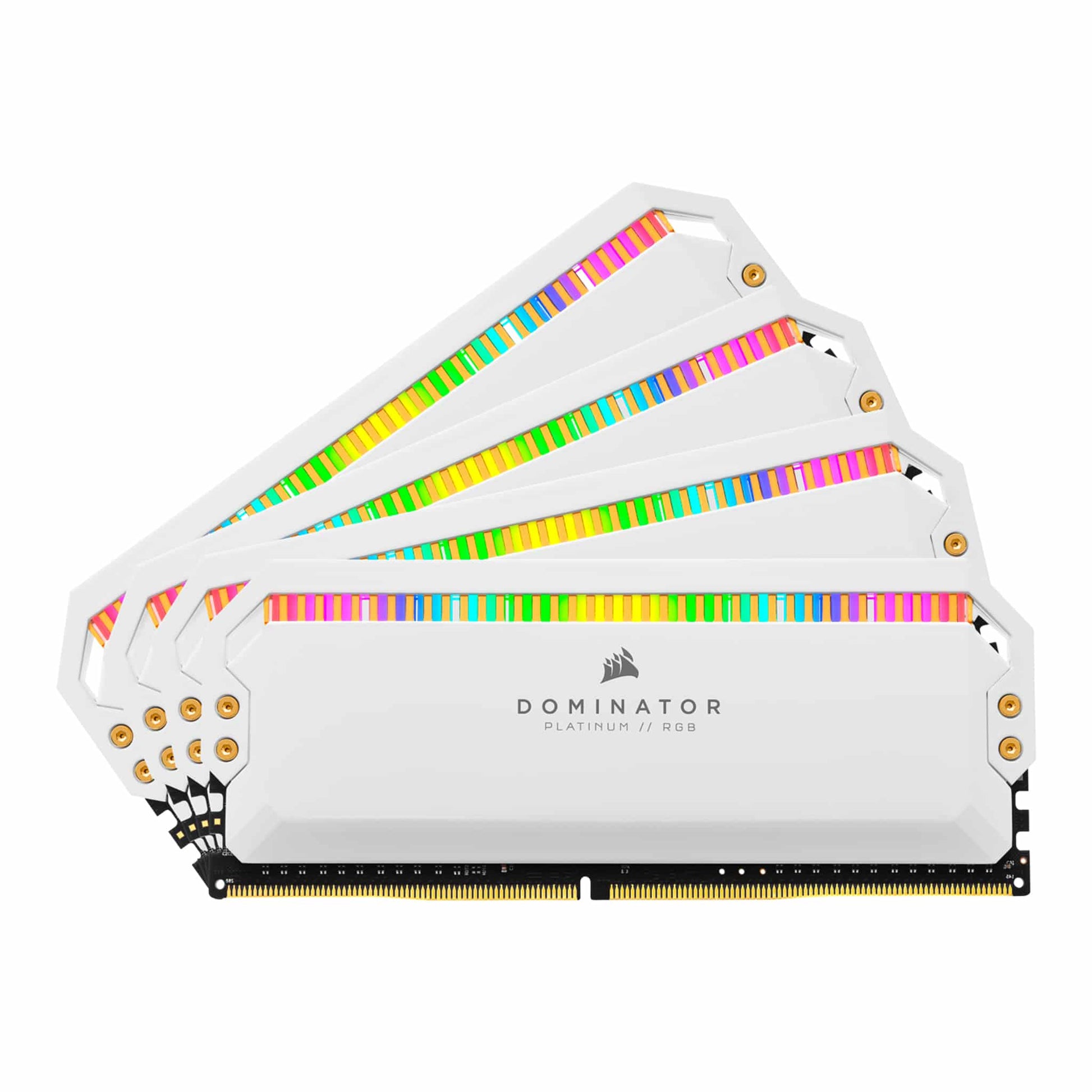 Corsair Dominator Platinum RGB 32GB Kit (4x8GB) DDR4 3200MHz C16 White Desktop Gaming Memory CMT32GX4M4Z3200C16W