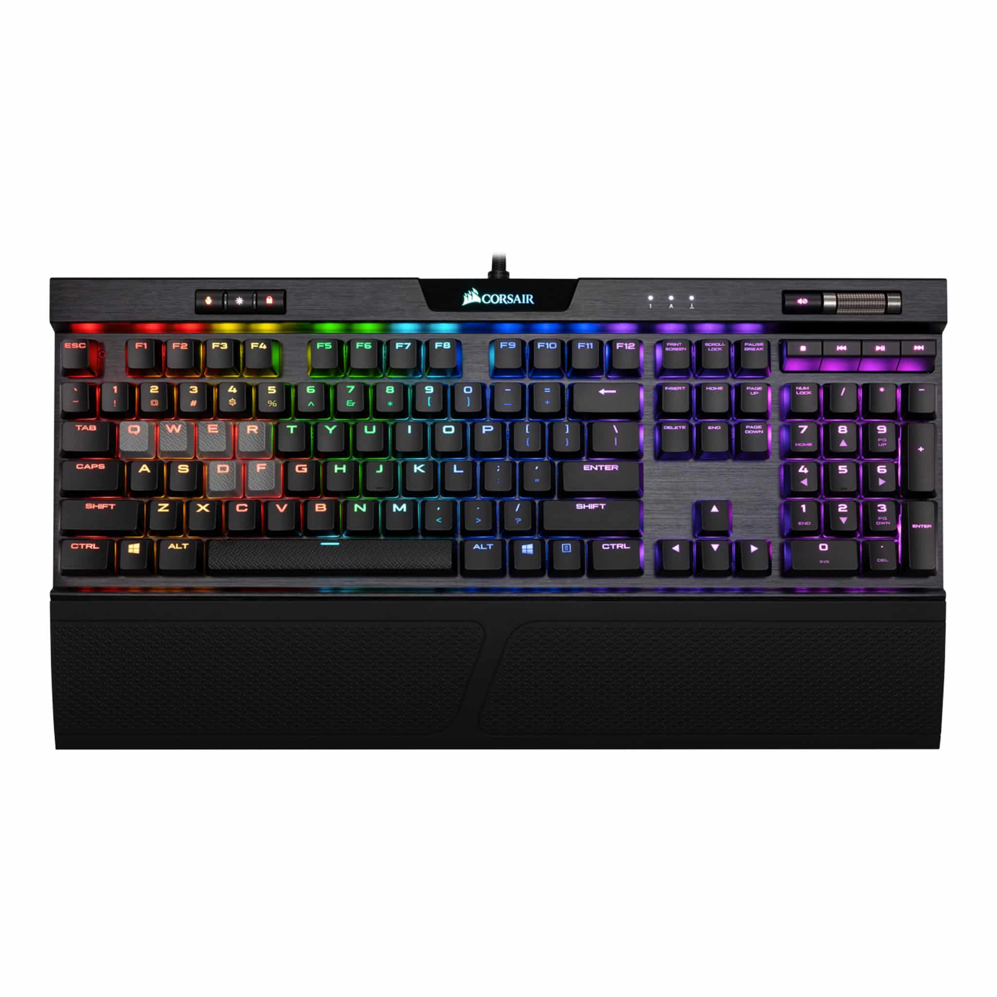 Corsair K70 RGB MK.2 Low Profile RAPIDFIRE Black Mechanical Gaming Keyboard - Cherry MX Low Profile Speed