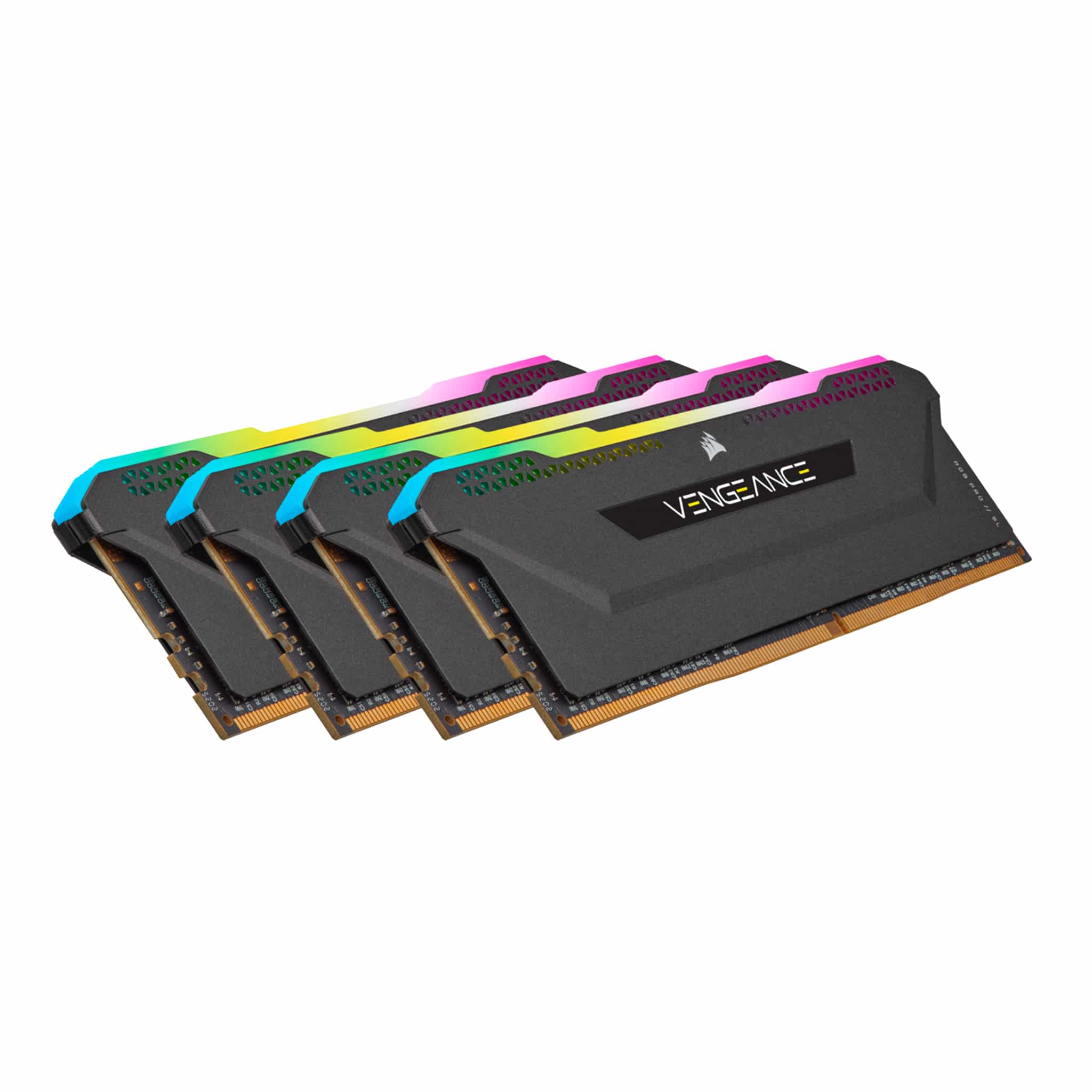 Corsair Vengeance RGB PRO SL 32GB Kit (4x8GB) DDR4 3600Mhz C18 Black Desktop Gaming Memory CMH32GX4M4D3600C18