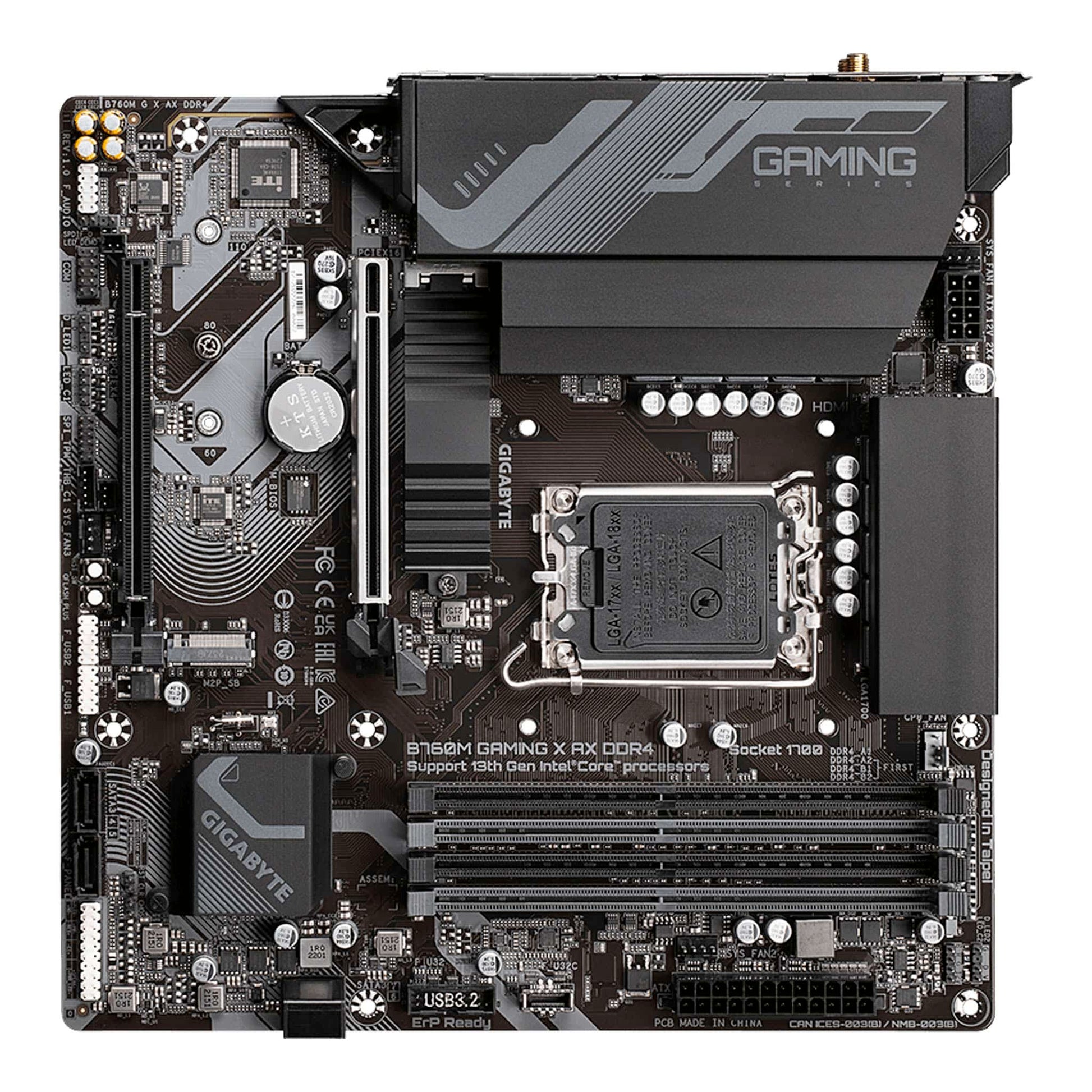 Gigabyte B760M Gaming X AX DDR4 LGA 1700 microATX Motherboard