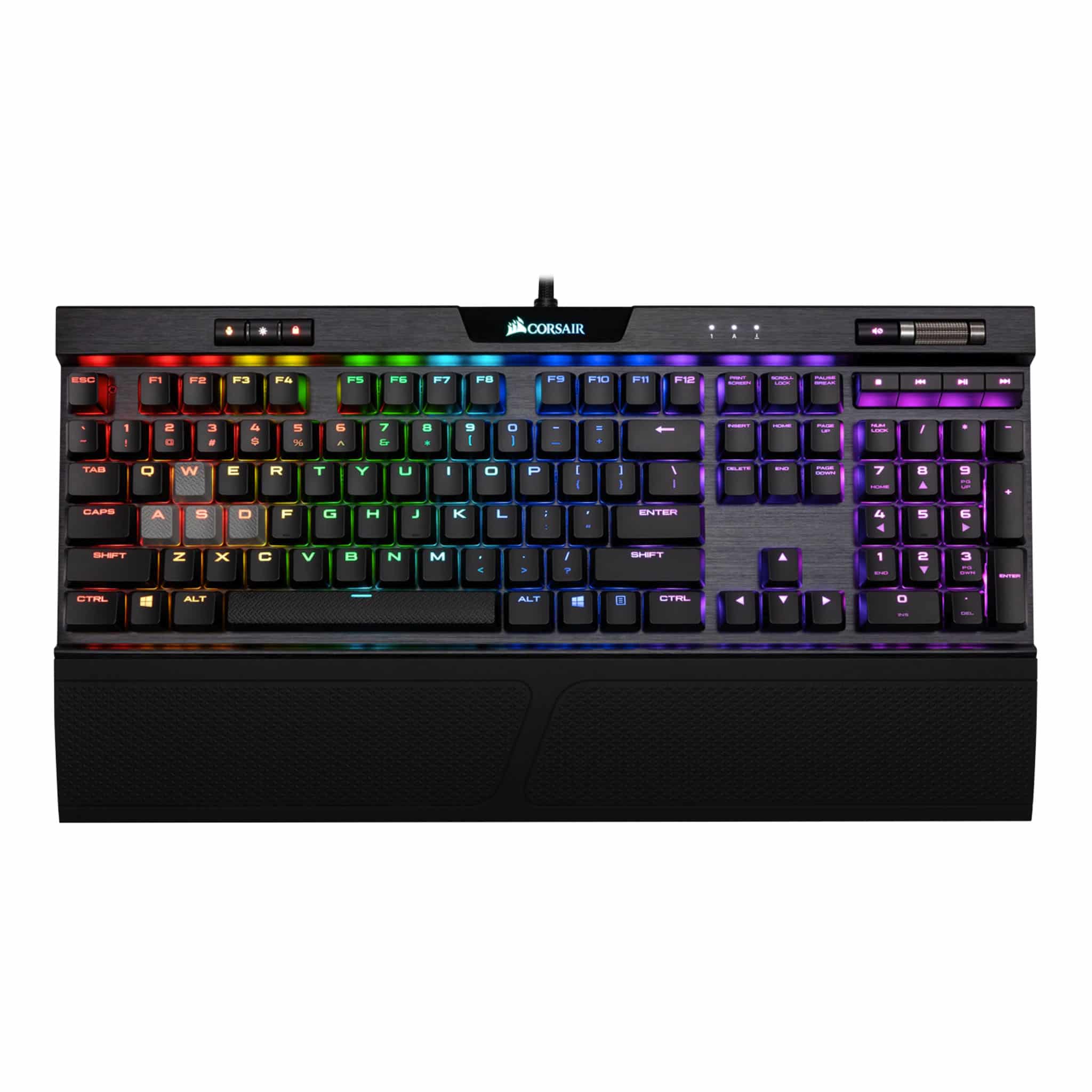 Corsair K70 RGB MK.2 Low Profile RAPIDFIRE Black Mechanical Gaming Keyboard - Cherry MX Low Profile Speed
