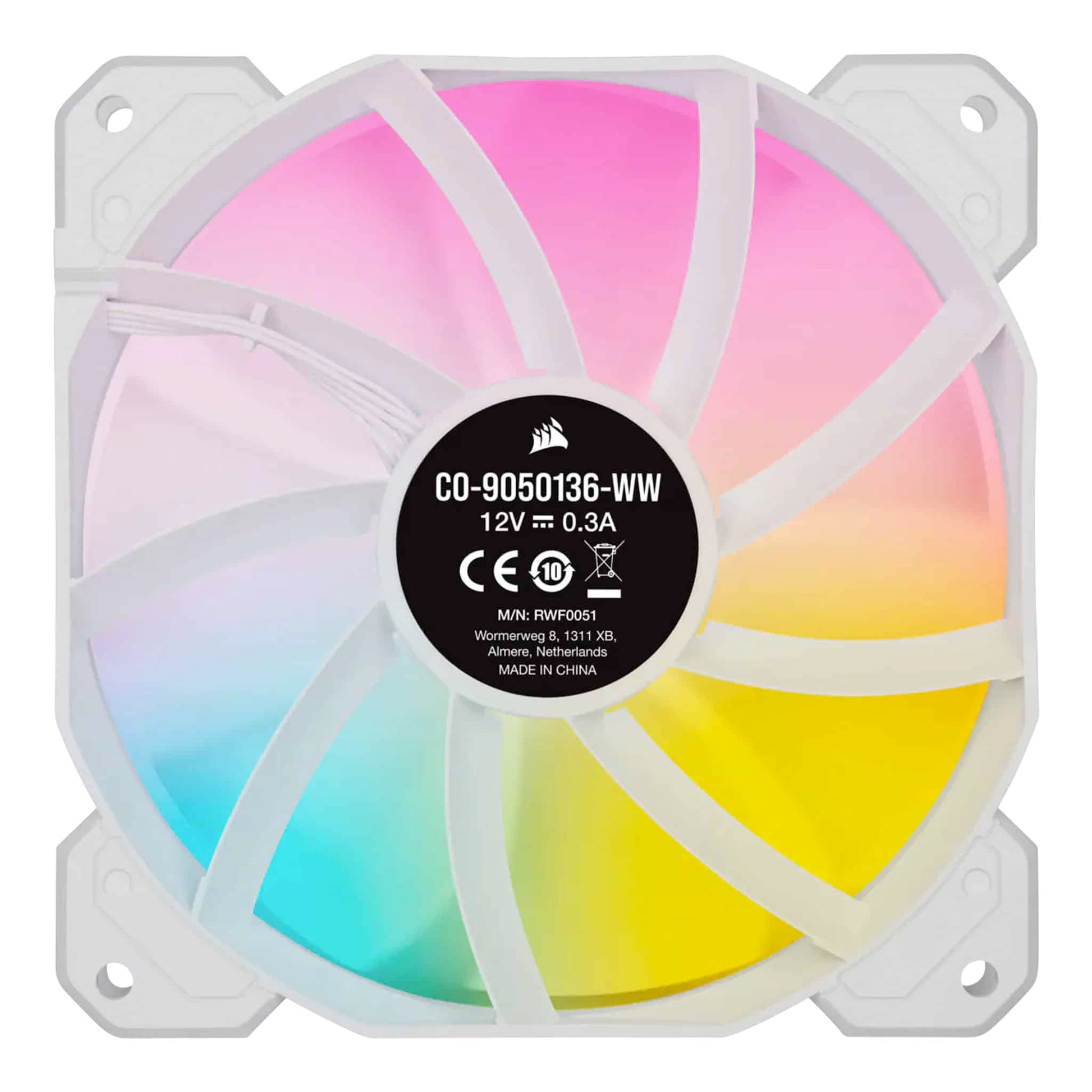 Corsair iCUE SP120 RGB ELITE 120mm White PWM Fan