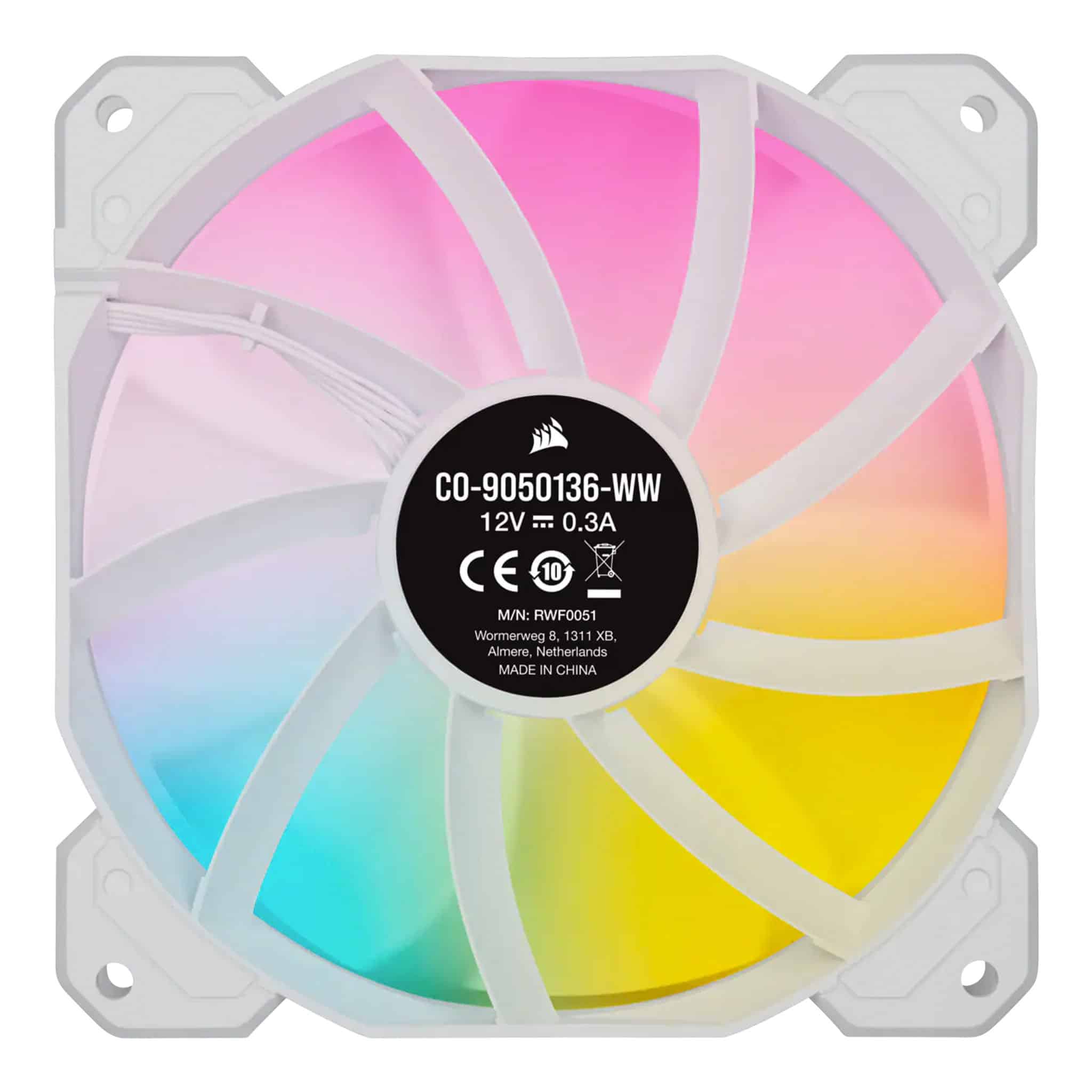 Corsair iCUE SP120 RGB ELITE 120mm White PWM Fan