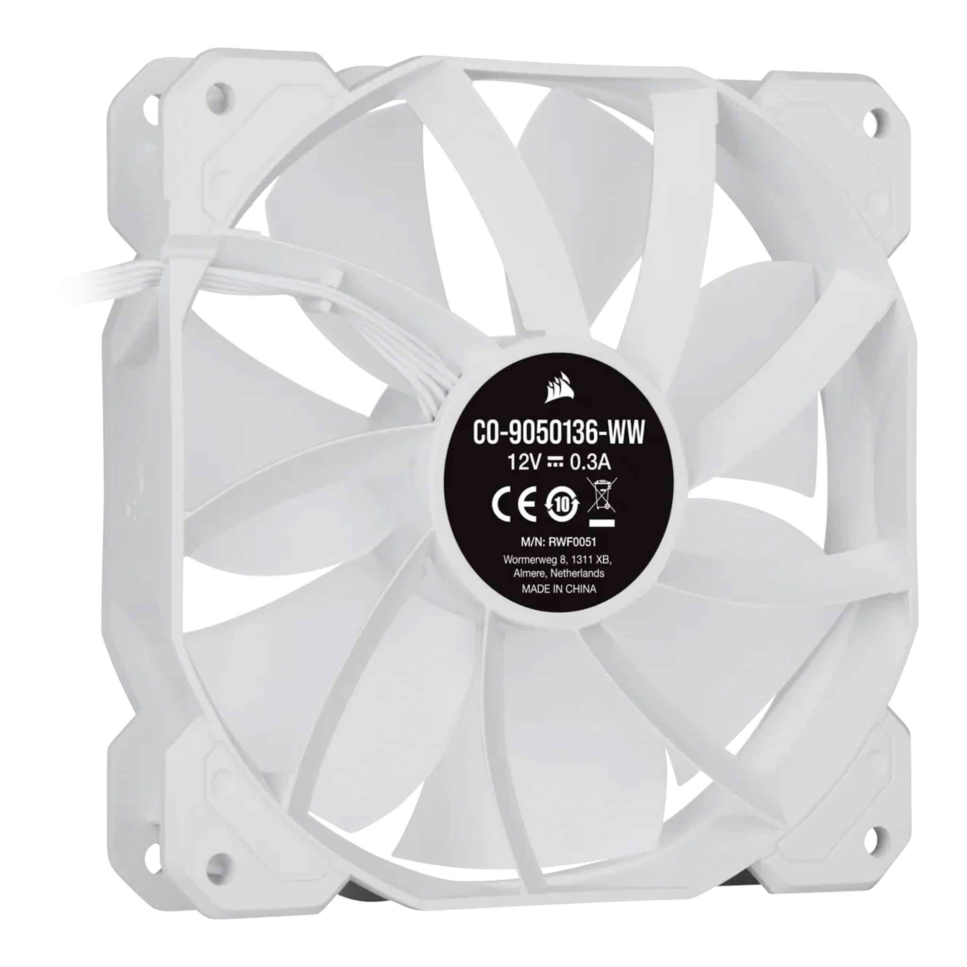 Corsair iCUE SP120 RGB ELITE 120mm White PWM Fan