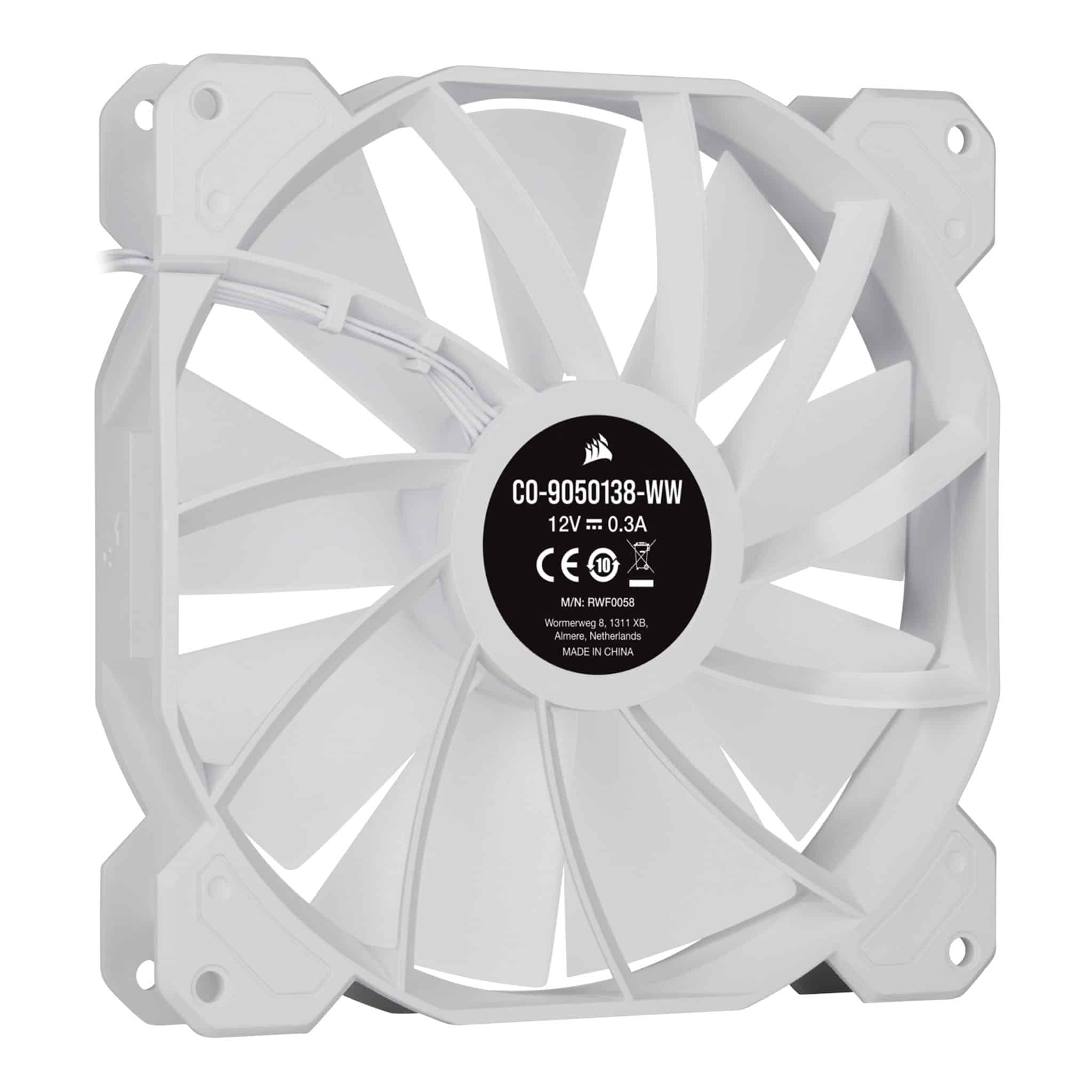 Corsair iCUE SP140 RGB ELITE 140mm White PWM Fan