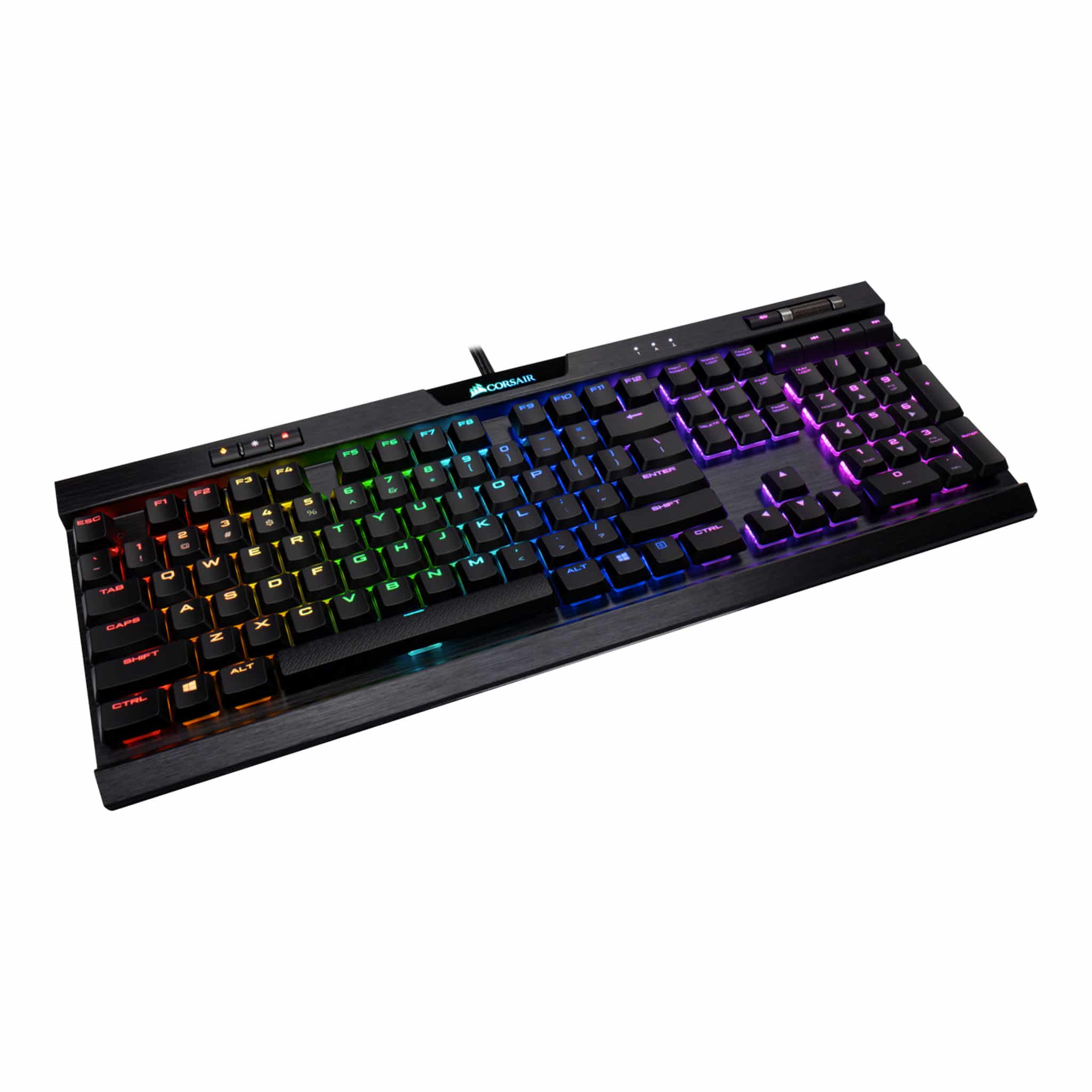 Corsair K70 RGB MK.2 Low Profile RAPIDFIRE Black Mechanical Gaming Keyboard - Cherry MX Low Profile Speed