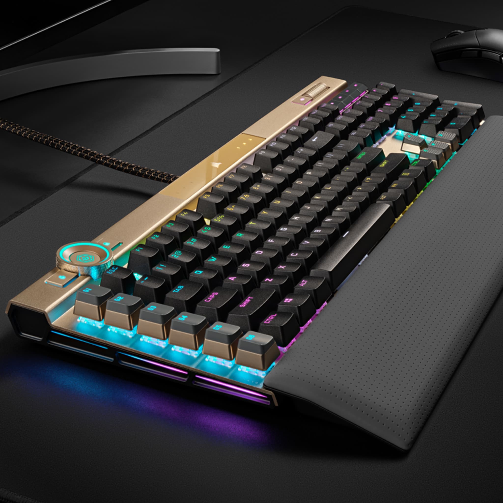 Corsair K100 RGB Midnight Gold Optical-Mechanical Gaming Keyboard
