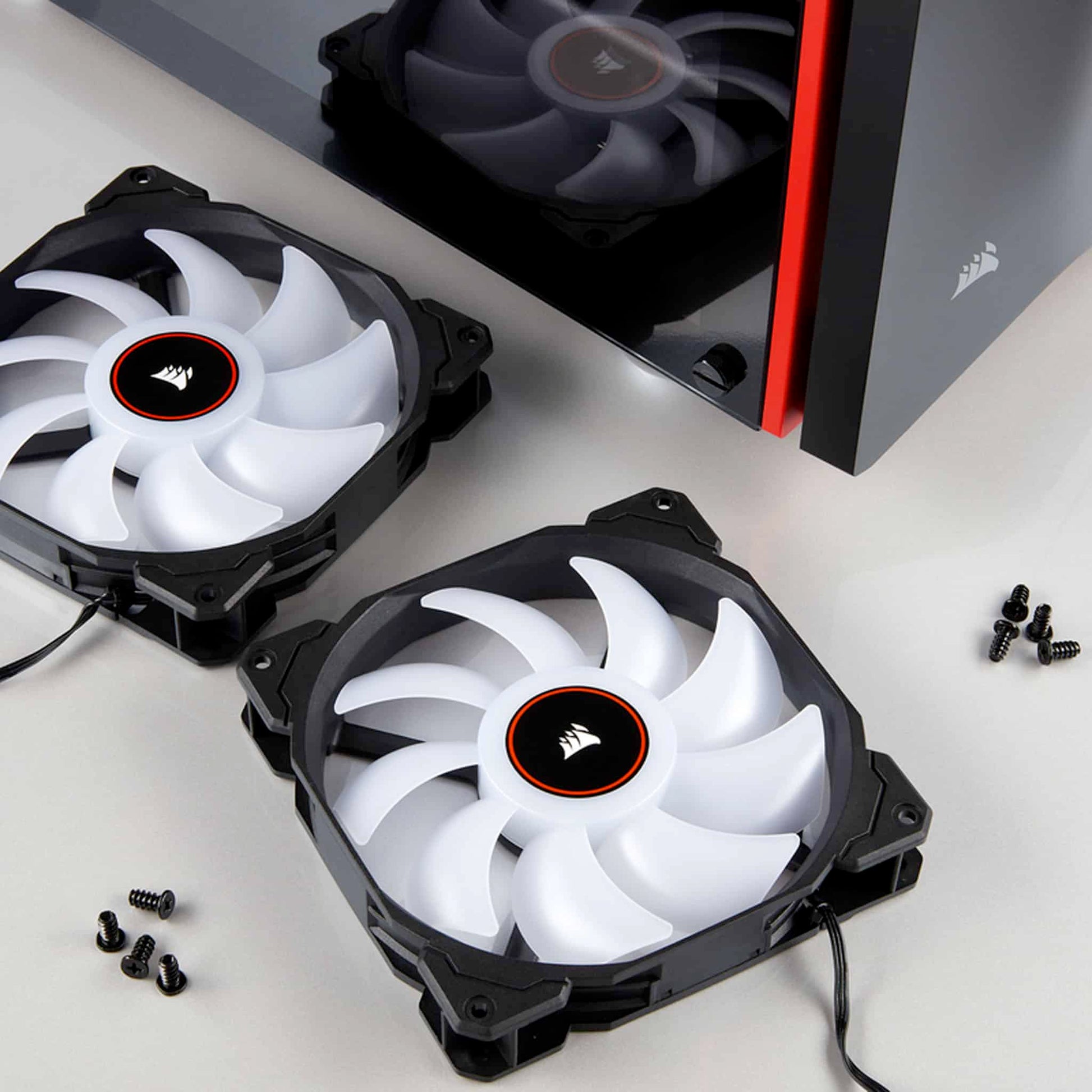 Corsair Air Series AF140 Red LED 140mm Fan – 2 Pack