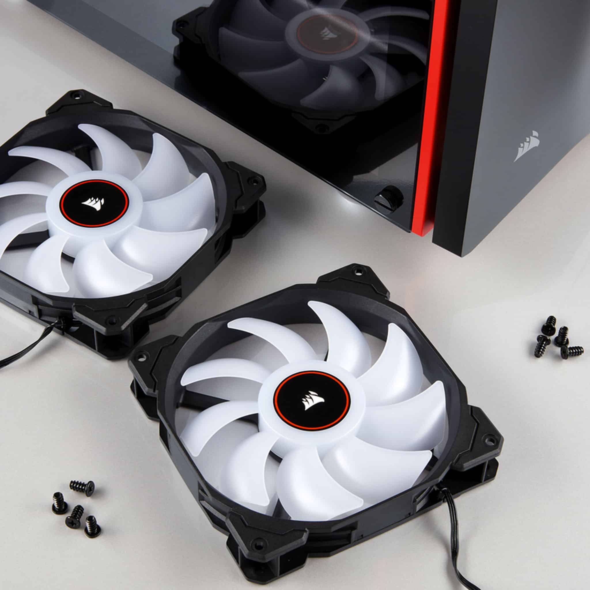 Corsair Air Series AF140 Red LED 140mm Fan – 2 Pack