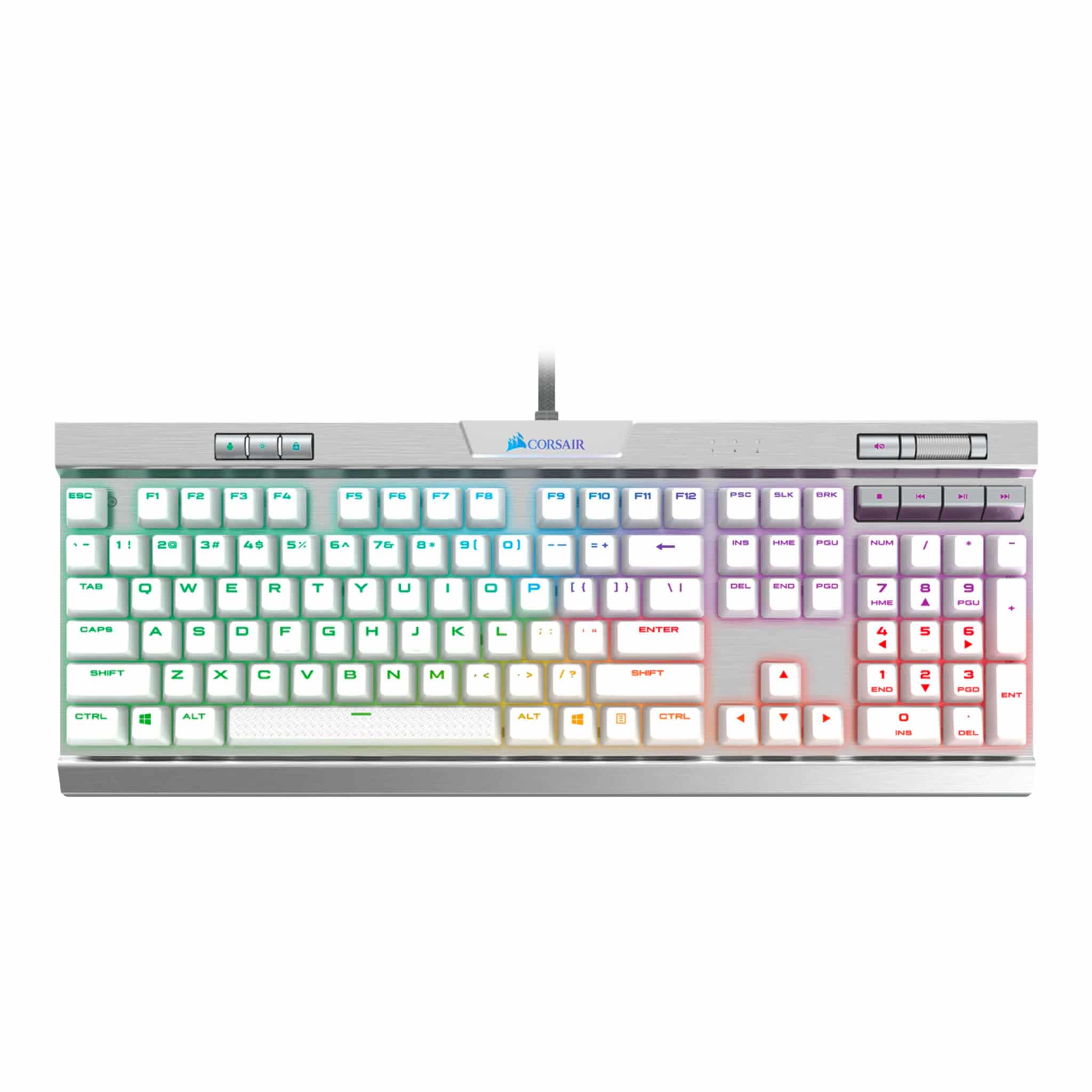 Corsair K70 RGB MK.2 SE Silver Mechanical Gaming Keyboard - Cherry MX Speed