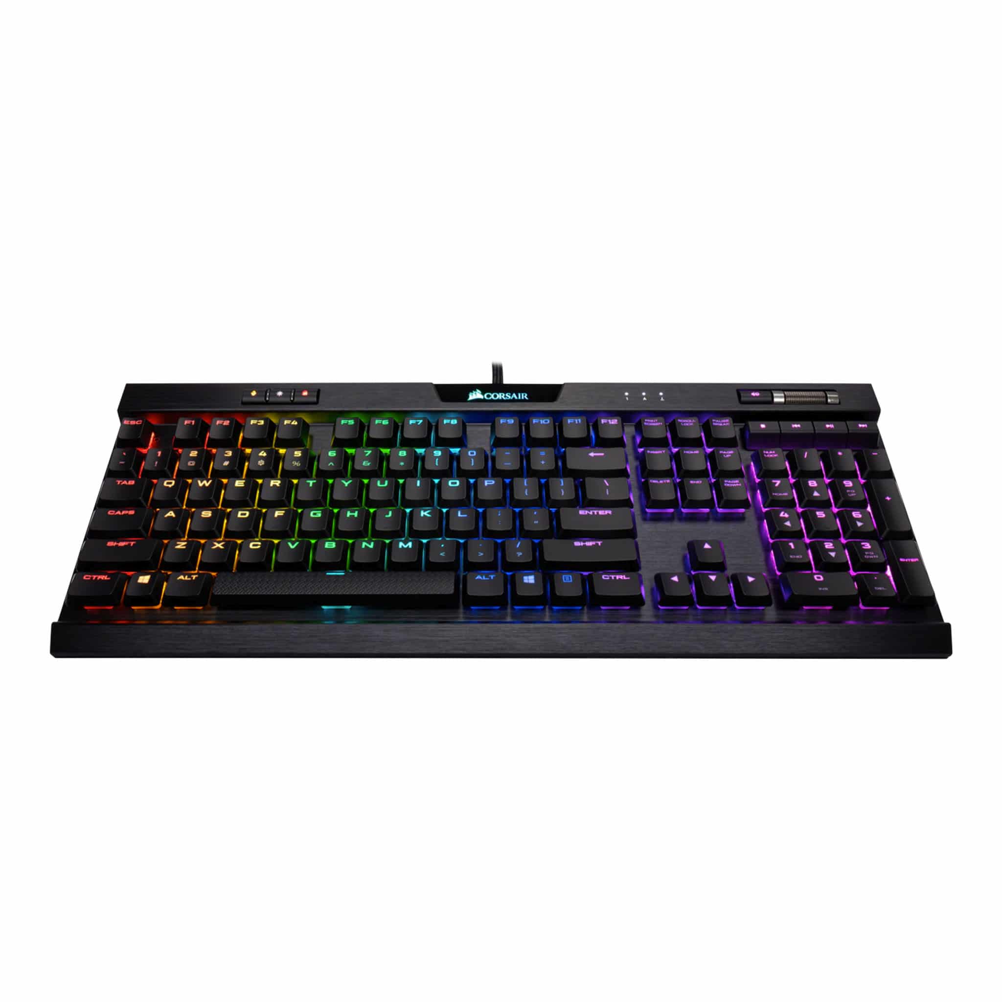 Corsair K70 RGB MK.2 Low Profile RAPIDFIRE Black Mechanical Gaming Keyboard - Cherry MX Low Profile Speed