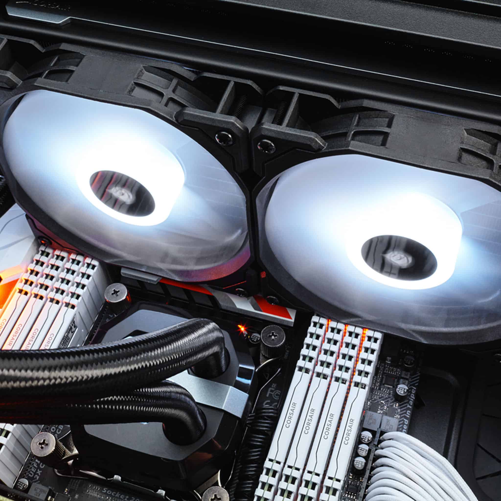 Corsair Air Series AF140 White LED 140mm Fan – 2 Pack