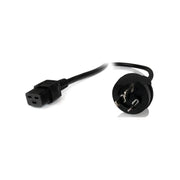 8Ware 2m 3-Pin AU to IEC C19 Male to Female 10A Power Cable Black