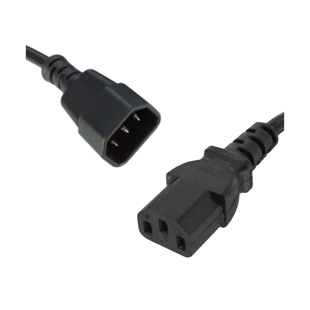 8Ware 2m IEC C14 to C13 Power Cable Extension Cord