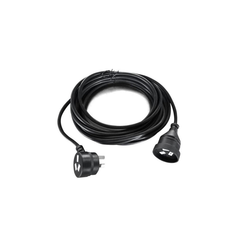 8Ware 3-Pin AU Male to Female Power Extension Cable 2m Black