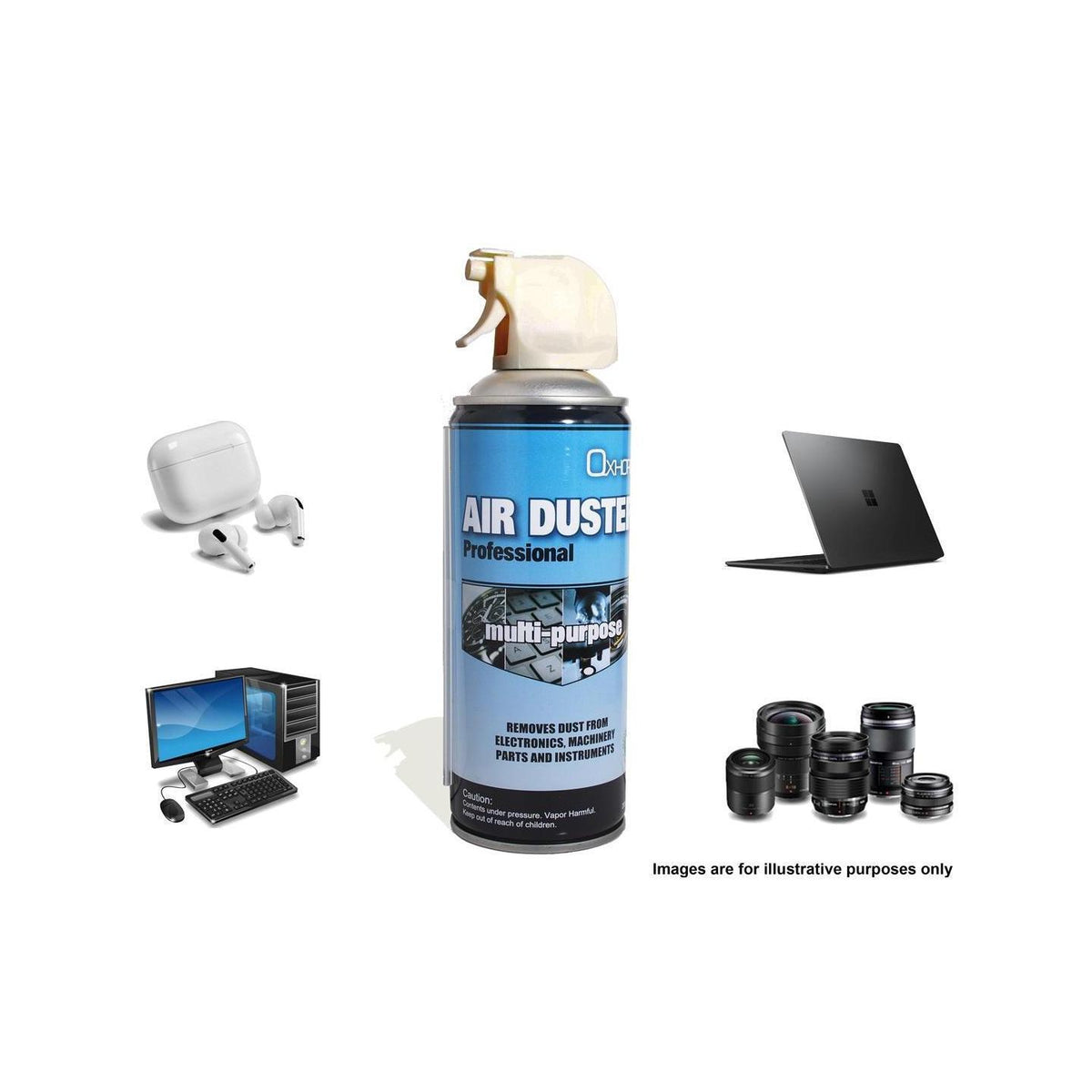 8Ware 400ml High Pressure Air Duster for Cleaning Electronics