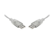 8Ware 5m USB 2.0 Type A to Type A Male to Male Cable Transparent
