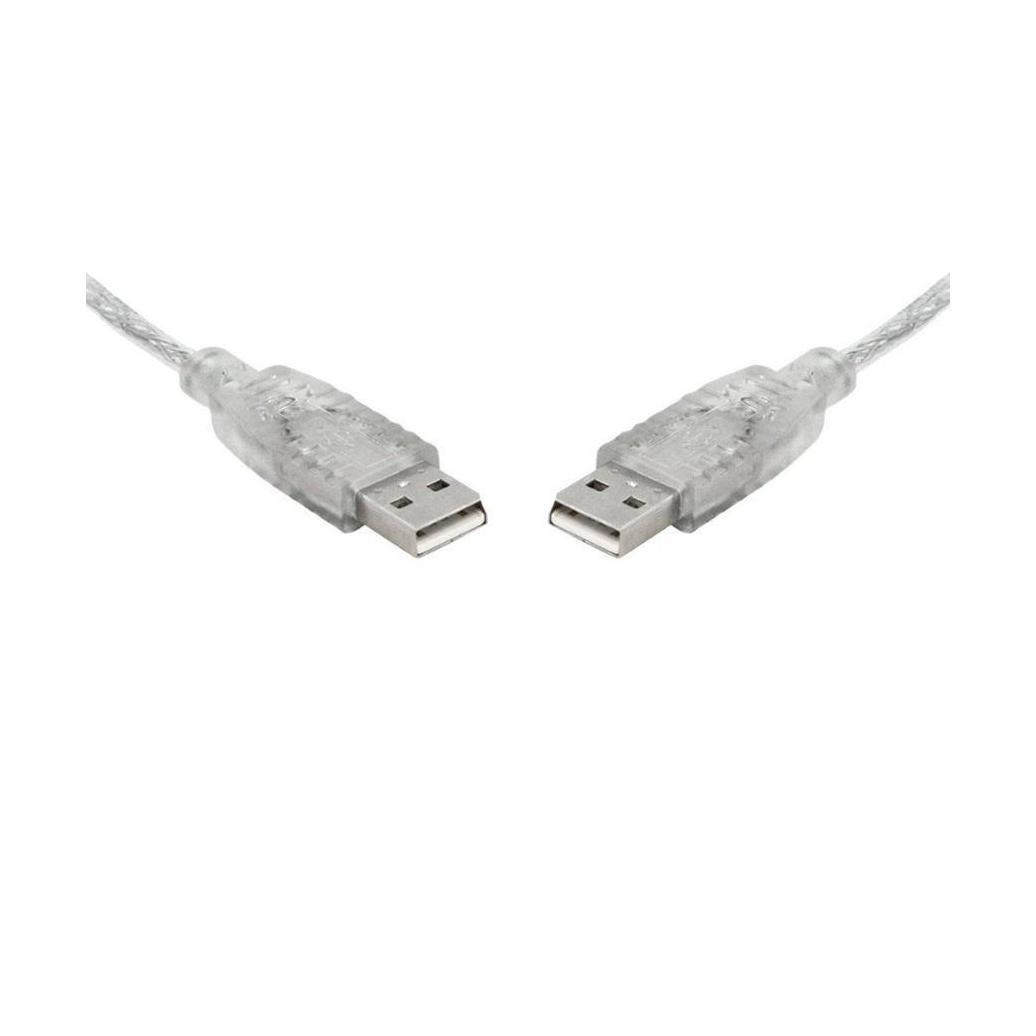 8Ware 5m USB 2.0 Type A to Type A Male to Male Cable Transparent