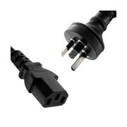 8Ware AU Power Cable 2m Male Wall Plug to IEC C13 Black