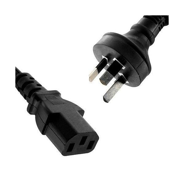8Ware AU Power Cable 2m Male Wall Plug to IEC C13 Black