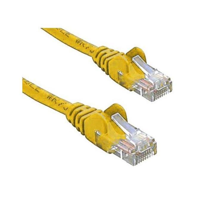 8ware CAT5e 25cm Yellow RJ45 Ethernet Patch Cord 26AWG