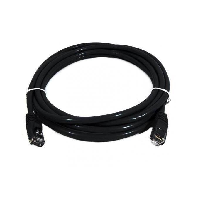 8Ware CAT6 0.25m Black RJ45 Ethernet Patch Cord 26AWG
