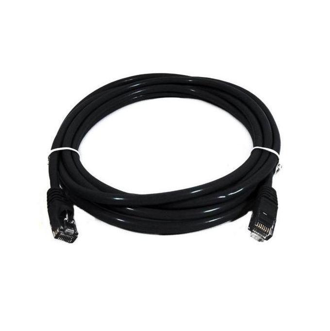8Ware CAT6 0.5m Black RJ45 Ethernet Patch Cord 26AWG