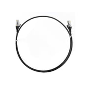 8ware CAT6 Ultra Thin Slim Cable 10m Black RJ45 Ethernet Patch Cord 26AWG