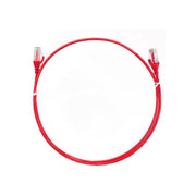 8ware CAT6 Ultra Thin Slim Cable 10m Red RJ45 Ethernet Patch Cord 26AWG