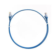8ware CAT6 Ultra Thin Slim Cable 20m Blue RJ45 Ethernet Patch Cord 26AWG