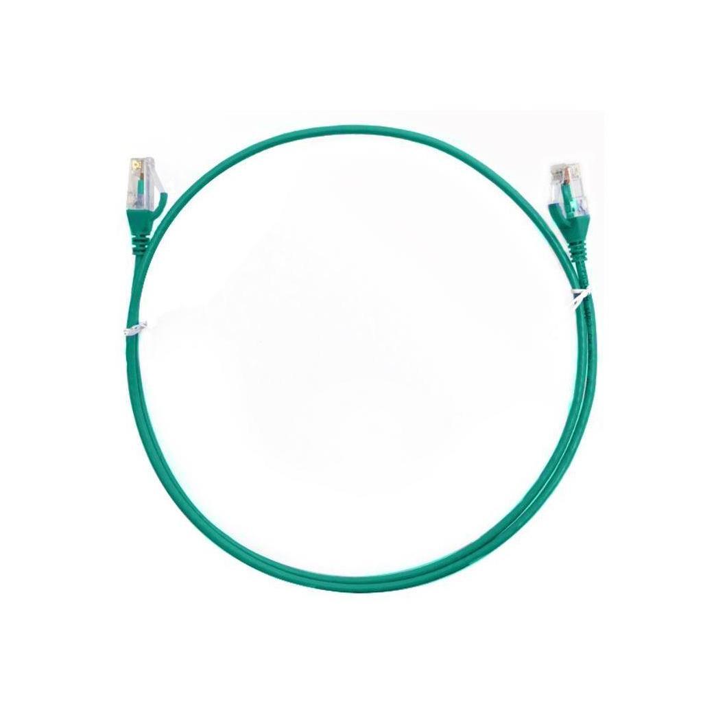 8ware CAT6 Ultra Thin Slim Cable 20m Green RJ45 Ethernet Patch Cord 26AWG