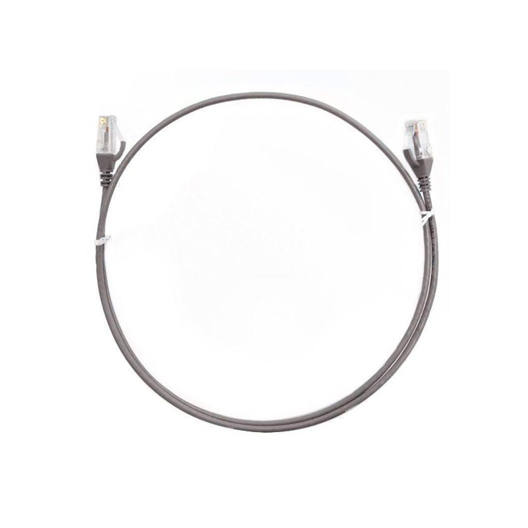 8ware CAT6 Ultra Thin Slim Cable 50cm Grey RJ45 Ethernet Patch Cord 26AWG