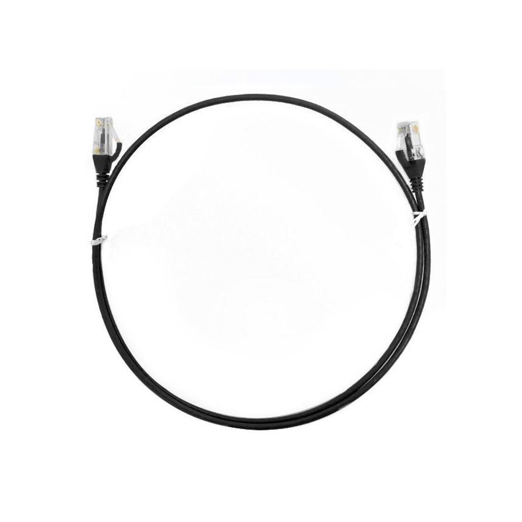 8ware CAT6 Ultra Thin Slim Cable 5m Black RJ45 Ethernet Patch Cord 26AWG