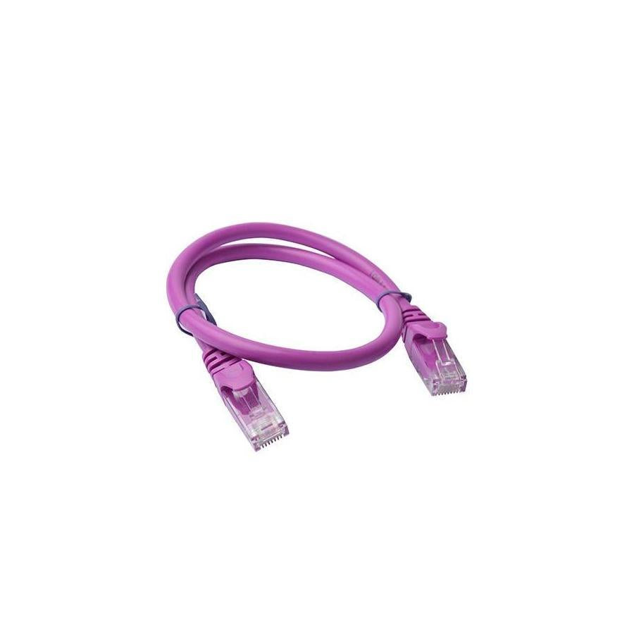 8Ware CAT6A 0.25M Purple RJ45 Ethernet Patch Cord Snagless