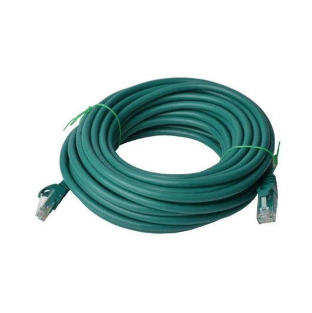 8Ware CAT6A 15M Green RJ45 Ethernet Patch Cord Snagless