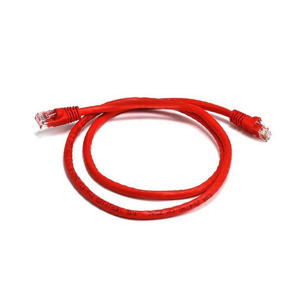 8Ware CAT6A 1M Red RJ45 Ethernet Patch Cord Snagless