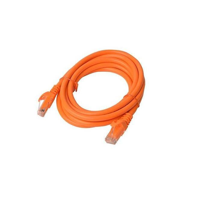 8Ware CAT6A 2M Orange RJ45 Ethernet Patch Cord Snagless