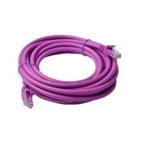 8Ware CAT6A 5M Purple RJ45 Ethernet Patch Cord Snagless