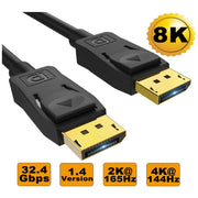 8Ware DisplayPort DP1.4 Cable 3m Male to Male Gold Plated 8K@60Hz 32.4Gbps