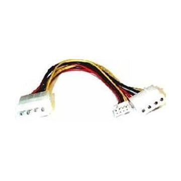 8ware Power Splitter 1x Female Molex to 2x Male Molex + 1x Female Floppy 30cm Cable