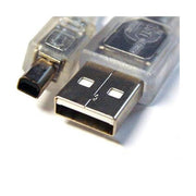 8Ware USB 2.0 3m A to B Male to Mini Transparent Cable