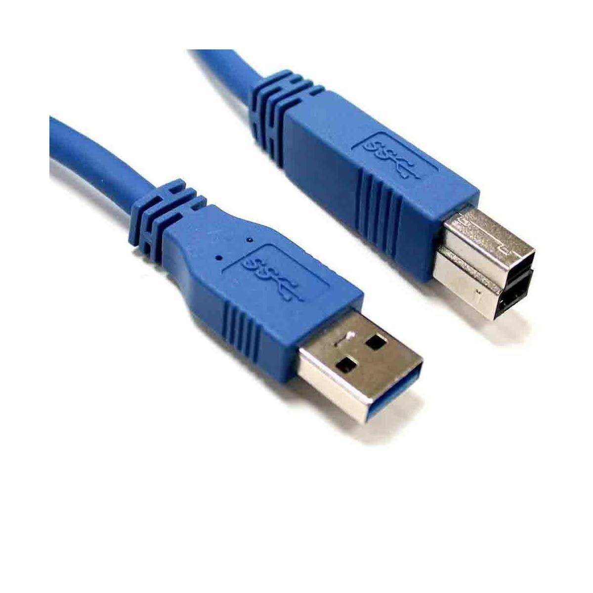 8Ware USB 3.0 A to B 1m Printer Cable Blue