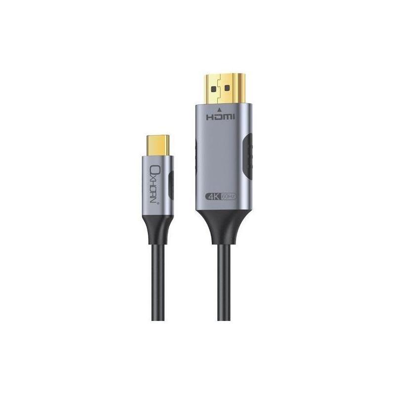 8ware USB-C to HDMI 2.0 Cable 2m 4K@60Hz Aluminum Plugs Black