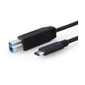 8Ware USB-C to USB-B Cable 1m Black 10Gbps