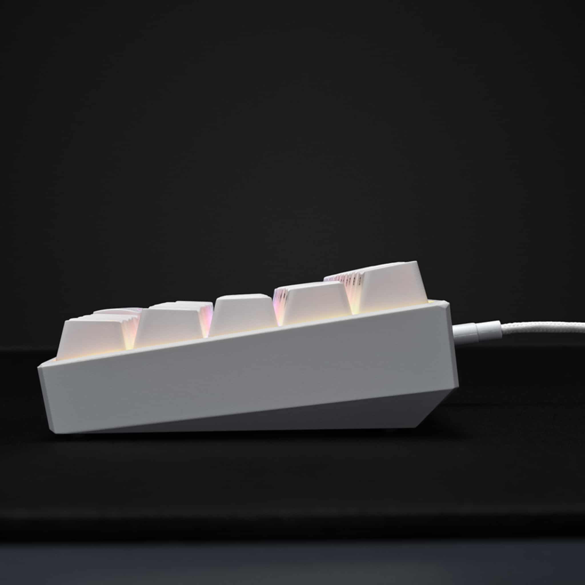 Corsair K65 RGB Mini White Mechanical Gaming Keyboard - Cherry MX Speed