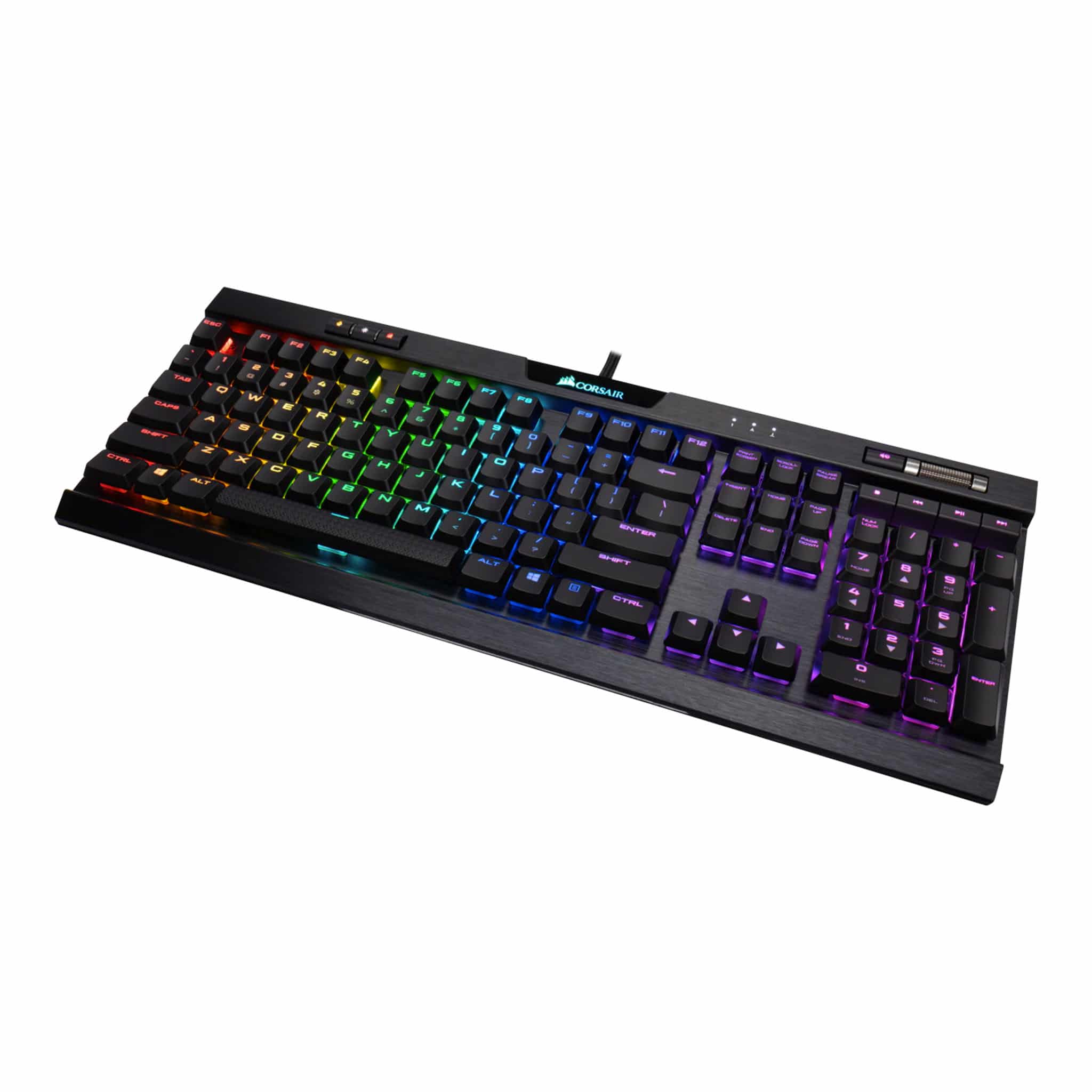 Corsair K70 RGB MK.2 Low Profile RAPIDFIRE Black Mechanical Gaming Keyboard - Cherry MX Low Profile Speed
