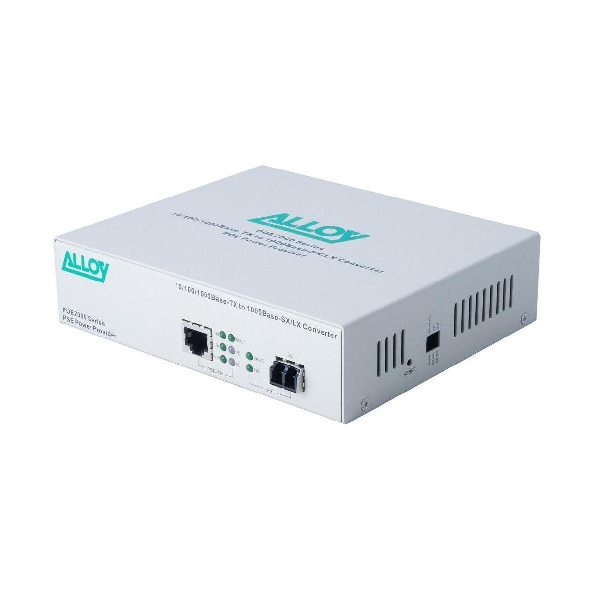 Alloy POE2000LC.10 10/100/1000Base-T PoE RJ-45 to 1000Base-LX LC 1310nm 10KM Converter