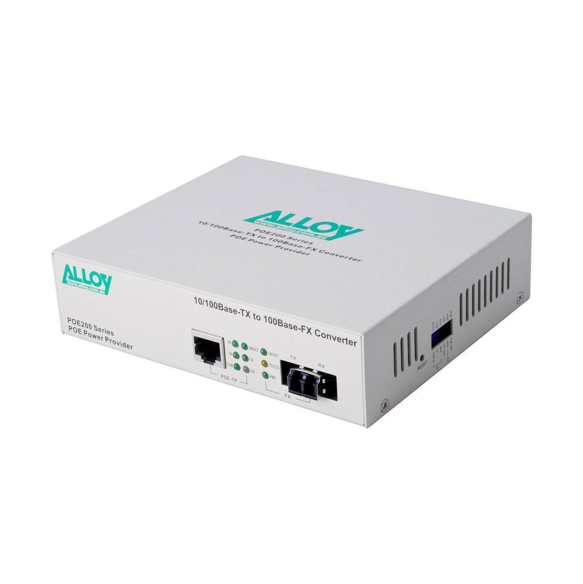 Alloy POE200LC 10/100Base-TX to 100Base-FX LC Converter 2KM Multimode Fibre PoE