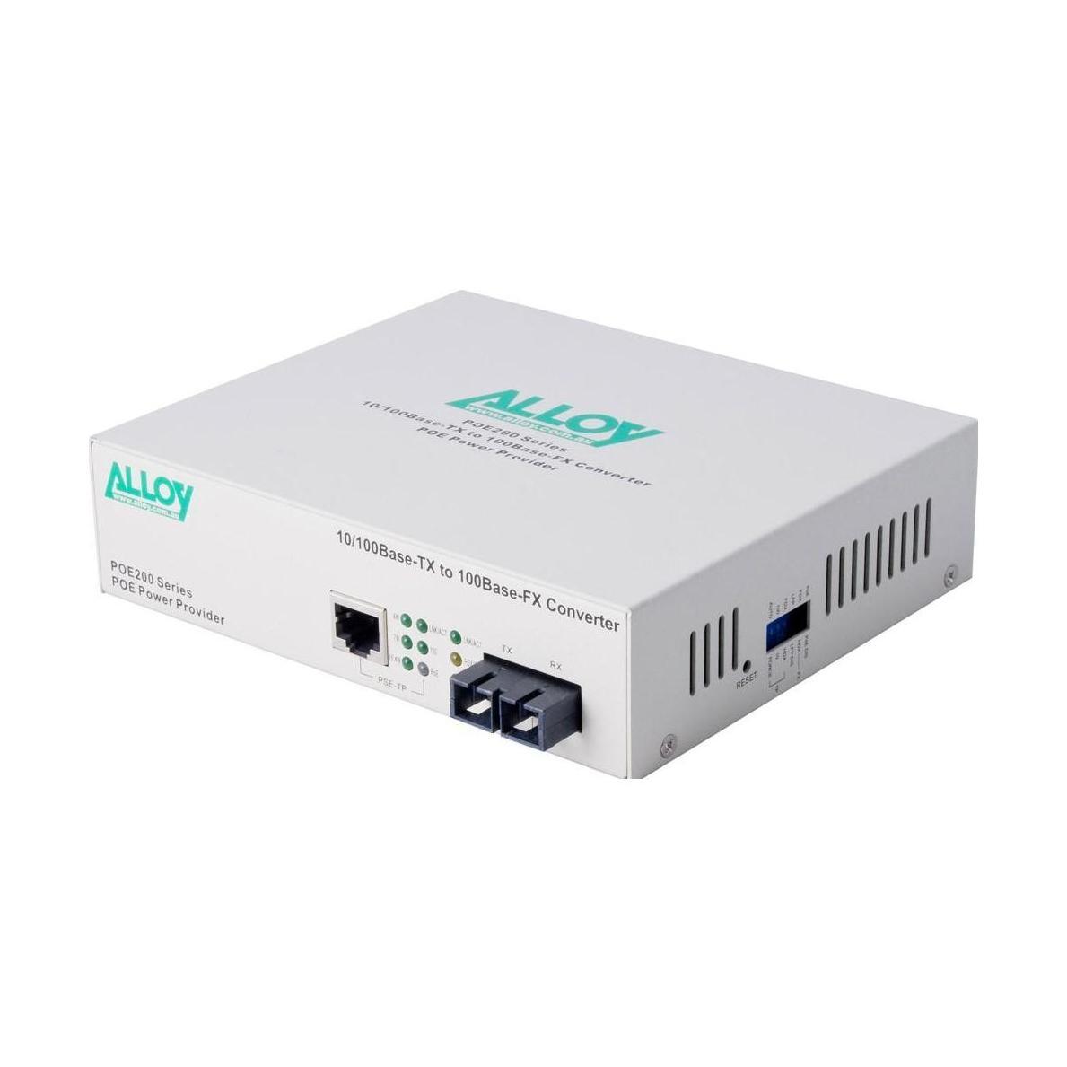 Alloy POE200SC 10/100Mbps PoE RJ-45 to SC Multimode Fibre Media Converter