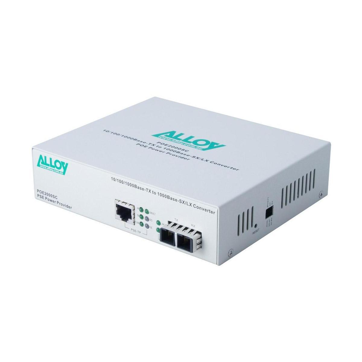 Alloy POE3000SFP 10/100/1000BASE-T PoE+ RJ-45 to SFP Converter